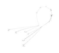 ANDRESLAD Tassel Headband with Elegant Wedding Hair Accessories for Brides Handmade Alloy Bridal Headpiece with Rhinestones and