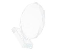 ANDRESLAD Trophée en Cristal Octogonal 200 MM Coupe de Réussite en Cristal Clair Récompense Vierge pour Remise de Prix D’Entreprise Plaque Commémorative Multifonction pour Fête et