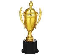 ANDRESLAD Trophée Plastique Couvercle 27 Cm Coupe Trophée du Vainqueur pour Cérémonie Sportive Concours Fête Prix Récompense Polyvalent Solide Réutilisable