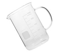 ANDRESLAD Verre Doseur avec Poignée et Bec Verseur Bécher Verre Résistant Haute Température Mug Scientifique Polyvalent pour Laboratoire et Cuisine