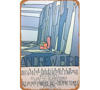 Andrew Bird Washington & Boston - Affiche rétro en métal 2010 30,5 x 20,3 cm Décoration murale