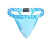 Andrew Christian Sous-vêtement Hommes Fly Y-Back Thong w/ ALMOST NAKED® Sky Blue - Bleu - 1 x TAILLE M
