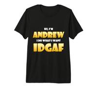 Andrew Costume IDGAF Funny Andy Halloween Costume for Drew T-Shirt Haut de Gamme