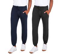 Andrew Scott Pantalon de Jogging en Polaire pour Homme | Lot Multiple | Pantalon de survêtement athlétique Ample pour l'entraînement, la Course à Pied, l'entraînement, Lot de 2 - Bleu