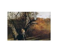 Andrew Wyeth Art Study for 'Wind from The Sea Poster Reproduction d'art classique imprimée sur toile à suspendre 30 x 45 cm