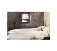 Andrew Wyeth Painter Works《Master Bedroom》Poster mural imprimé sur toile à volutes Décoration d'intérieur 40 x 60 cm
