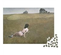 Andrew Wyeth Puzzle en Bois Christina's World 1000 Pièces, Casse-tête Tableaux célèbres du Monde, Museums Puzzles Impossible, Art DIY Jeu Occasionnel Jouets Cadeau Intéressants