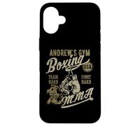 Andrew's Gym Boxe MMA Rétro Design pour Le nom Andrew Coque pour iPhone 16 Plus