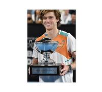 Andrey Rublev - Poster mural sur toile, joueur de tennis professionnel russe, décoration murale, peinture pour salon, chambre à coucher, décoration sans cadre, 30 x 45 cm