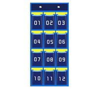Andries Organiseur de porte de téléphone portable numéroté avec support téléphonique pour salle à crochet | Accessoires de stockage scolaire pour smartphones, bleu, Consulte la descripción, Voir