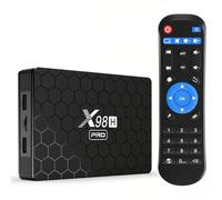 Android 12.0 TV Box 2025, LEFFOT X98H Pro 4K Ultra HD Android TV Boitier, 4GB RAM/64GB ROM, Smart TV Box with HDR10+, 2.4G & 5G WiFi 6, 1000M Ethernet, BT 5.0, HDMI Input, Allwinner H618 Quad-core A53