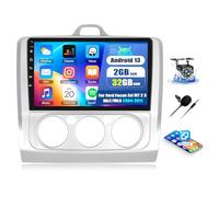 Android 13 2+32G Autoradio pour Ford Focus Mk2 Mk3 Exi MT 2 3 2004-2011 avec Mirror Link, 9 Pouces HD 1080P écran Tactile avec Bluetooth WiFi Navigation GPS FM/RDS USB SWC+caméra de recul