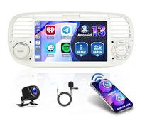 Android 13 Autoradio Carplay pour Fiat 500 2007-2015 7 Pouces HD Écran Tactile avec Mirror Link Android Auto Poste Radio Voiture avec GPS/WiFi/SWC/HiFi/Canbus+AHD Caméra De Recul
