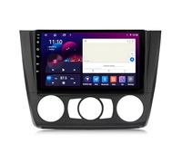 Android 13 Autoradio double DIN écran tactile 9" pour BMW Série 1 E81 E82 E87 E88 (2008-2012) avec Carplay, navigation GPS, caméra de recul AHD, commandes au volant, stockage 8 Go + 128 G