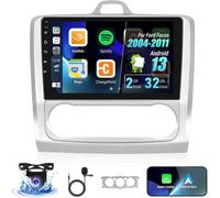 Android 13 Double Din Autoradio Pour Ford Focus 2004-2011 Avec Carplay Android Auto, 9'' Hd Touchscreen Radio Player Avec Bluetooth Wifi Gps Fm Eq Mirror Link, Écran Partagé+Caméra De Recul