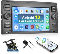 Android 13 Gps Autoradio Pour Ford Transit Fiesta Galaxy Fusion Kuga C- S- Avec Bluetooth Hands-Free, 7 Pouce Hd Radio Touchscreen Avec Mirrorlink Wifi Gps Fm/Rds Eq Swc+Caméra De Recul&Mic
