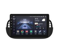 Android 13 hizpo Autoradio à écran Tactile 9 Pouces Compatible avec Fiat 500 2007-2014 avec Carplay/Android Auto 8-Core-UPC 4 + 32 Go Adaptateur autoradio Dab WiFi 4G Mirror Link (Noir)
