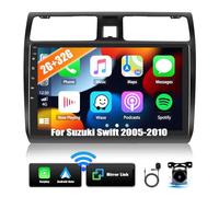 Android 13 Radio de Voiture 2G + 32G pour Suzuki Swift 2005-2010 avec Carplay/Android Auto, écran 10,1" avec GPS Double DIN avec Bluetooth WiFi FM/RDS Radio EQ Mirror Link + caméra de recul