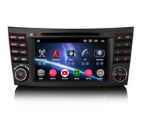 Android 14 4Go+ 64Go Autoradio pour Mercedes Benz Classe CLS C219 Classe E W211 Support GPS Navigateur Carplay sans Fil Android Auto Bluetooth A2DP WiFi 4G Dab + RDS SWC