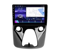 Android 14 Autoradio Carplay pour Toyota Aygo Peugeot 108 Citroen C1 2014-2021 10 Pouces 2 Din Écran Tactile Autoradio avec Caméra de Recul Télécommande de Volant GPS Bluetooth(A1 1G+32G)