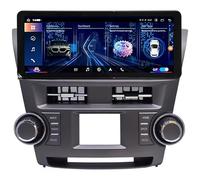 Android 14 Autoradio Stéréo pour Toyota Highlander 2009-2014 Brancher Et Utiliser 12.3''Lecteur Multimédia GPS Navigation Support WiFi 4G USB Soutien Carplay Blue N600 Pro 12.3 8 Core 4G+WiFi 8+128GB