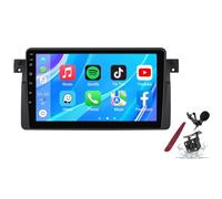 Android 14 Car Radio Sat Navi pour B-MW E46 (1998-2006) Lecteur multimédia à écran Tactile 9 Pouces avec Carplay sans Fil Navigation GPS FM RDS Bluetooth 5G-WiFi SWC DSP,M150s