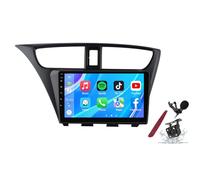 Android 14 Car Radio Sat Navi pour H-Onda Civic (2012-2017) Lecteur multimédia à écran Tactile 9 Pouces avec Carplay sans Fil Navigation GPS FM RDS Bluetooth 5G-WiFi SWC DSP,M400s