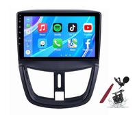 Android 14 Car Radio Sat Navi pour P-eugeot 207 (2006-2015) Lecteur multimédia à écran Tactile 9 Pouces avec sans Fil Carplay GPS Navigation FM RDS Bluetooth 5G-WiFi SWC DSP,M200s