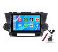 Android 14 Car Radio Sat Navi pour T-oyota Highlander (2007-2013) Lecteur multimédia à écran Tactile de 9 Pouces avec Carplay sans Fil Navigation GPS FM RDS Bluetooth 5G-WiFi SWC DSP,M100s