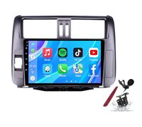 Android 14 Car Radio Sat Navi pour T-oyota Prado (2009-2013) Lecteur multimédia à écran Tactile 9 Pouces avec sans Fil Carplay GPS Navigation FM RDS Bluetooth 5G-WiFi SWC DSP,M300s