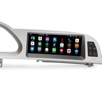Android 14 Qualcomm 8 cœurs 4 Go 64 Go Autoradio Stéréo pour Audi A6 Système MMI-2G-HIGH, Compatible GPS, Carplay sans Fil, écran IPS 8,8 Pouces SWC WiFi DSP Dab+ Bluetooth 5.1 Canbus OEM Radio