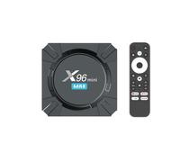 Android 14 TV Box 4K UHD, X96 Mini Max Boîtier TV avec WiFi 6, 2 Go RAM 16 Go ROM, Quad-Core, Bluetooth, HDR10, Assistant Vocal, Lecteur Multimédia, Streaming Ultra Fluide