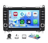 Android 15, 4G+128G GOHHDL Autoradio pour Mercedes Benz W169 B200 W639 Viano Vito Sprinter Carplay Android Auto, 8 Pouces Poste Radio Voiture avec GPS Navi WiFi Bluetooth FM/RDS EQ SWC Caméra&MIC