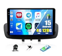 Android 15, 4G+128G GOHHDL Autoradio pour Renault Megane 3 Export 2009-2014 Carplay Android Auto, 9 Pouces Poste Radio Voiture avec GPS Navi WiFi Bluetooth FM/RDS EQ SWC Caméra&MIC