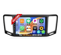 Android 15, 6G+128G 8 Core CAMECHO Autoradio pour Volkswagen Sharan II 7N Seat Alhambra II 2012-2015 Carplay Android Auto, écran Tactile IPS 9 Pouces avec Bluetooth FM/RDS EQ DSP GPS WiFi + Caméra&MIC