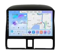 Android 15 Autoradio sans Fil pour Toyota CRV CR-V 2002-2006, Go Mirror Link Navigation GPS Carplay Android Auto WiFi Bluetooth Commande au Volant,8 Core 4G+WiFi 12G+256G