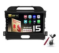 Android 15 Autoradio Sat Navi pour K-IA Sportage 3 (2010-2016) Lecteur multimédia à écran Tactile 9 Pouces avec Carplay sans Fil Navigation GPS FM RDS Bluetooth 5G-WiFi SWC DSP,M700s