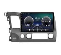 Android 15 Autoradio Stéréo pour Honda Civic 2006-2011 Brancher Et Utiliser 9''Lecteur Multimédia GPS Navigation Support WiFi 4G USB Soutien Carplay Bluetooth DSP Command HM610 8 Core 4G+WiFi 8+128GB