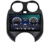 Android 15 Autoradio Stéréo pour Nissan March 2010-2013 Brancher Et Utiliser 9''Lecteur Multimédia GPS Navigation Support WiFi 4G USB Soutien Carplay Bluetooth DSP Command HM608 8 Core 4G+WiFi 4+64GB