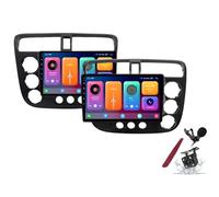 Android 15 Car Radio Sat Navi pour H-Onda Civic LHD/RHD (2000-2006) Lecteur multimédia à écran Tactile 9 Pouces avec Carplay sans Fil Navigation GPS FM RDS Bluetooth 5G-WiFi SWC DSP,M300s