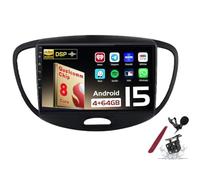 Android 15 Car Radio Sat Navi pour H-yundai I10 (2007-2013) Lecteur multimédia à écran Tactile 9 Pouces avec Carplay sans Fil GPS Navigation FM RDS Bluetooth 5G-WiFi SWC DSP,M150s