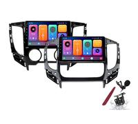 Android 15 Car Radio Sat Navi pour M-itsubishi L200 (2015-2019) Lecteur multimédia à écran Tactile 9 Pouces avec sans Fil Carplay GPS Navigation FM RDS Bluetooth 5G-WiFi SWC DSP,M400s