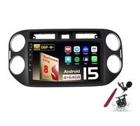 Android 15 Car Radio Sat Navi pour VW T-iguan (2006-2016) Lecteur multimédia à écran Tactile de 9 Pouces avec sans Fil Carplay GPS Navigation FM RDS Bluetooth 5G-WiFi SWC DSP,M300s