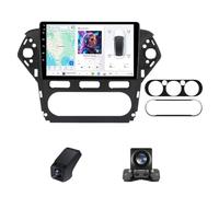 Android Autoradio pour Ford Mondeo 4 2010-2014 Wireless Carplay Android Auto 10 Pouces écran Poste Radio Voiture Bluetooth avec GPS/Caméra de Recul/RDS Radio+Commande au Volant(M500S/2K)
