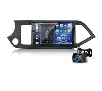 Android Autoradio pour KIA Picanto 2012-2016, Radio avec Écran Tactile de 9 Pouces, 2GB+64GB EQ DSP, CarPlay & Android Auto sans Fil, WiFi, GPS Navigation, Contrôle au Volant + Caméra de Recul, MIC
