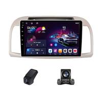 Android Autoradio pour Nissan March 3 K12 2002-2010 Carplay sans Fil Android Auto, Écran Tactile 10 Pouces Navigation GPS WiFi Bluetooth FM/RDS Radio 2 Din+ caméra de recul AHD(M300S)