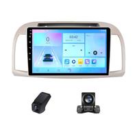Android Autoradio pour Nissan March 3 K12 2002-2010 Carplay sans Fil Android Auto, Écran Tactile 10 Pouces Navigation GPS WiFi Bluetooth FM/RDS Radio 2 Din+ caméra de recul AHD(M100CP)