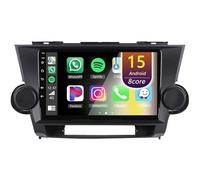 Android Autoradio pour Toyota Highlander 2007-2013, 9 Pouces Poste Radio Voiture avec CarPlay Android Auto GPS WiFi Bluetooth Caméra(4Core(1+32GB))