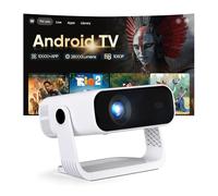 Android Smart Projector with Gimbal Stand, Auto Focus, 720P, Wi-FI 6, Bluetooth 5.0, Portable for Home Theater.