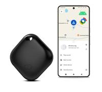 Android Smart Tag Google Mein Gerät Finden APP Bluetooth Tracker IP66 Wasserdicht Key Finder für Gepäck,Brieftasche, (Schwarz, 1 Pack)